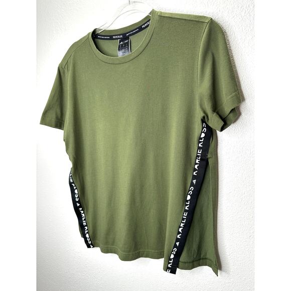 Adidas x Karlie Kloss Olive Oversize  Side Slit Training Tshirt xs - Picture 4 of 16